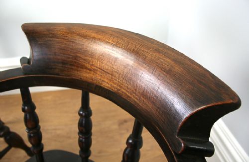 fig 7. Ash & Elm Victorian Smokers’ Bow Captains Armchair (Circa 1880)