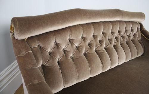 fig 3. Victorian Shoolbred & Co. Rosewood Two Seat Upholstered Couch (Circa 1860 - 1890)