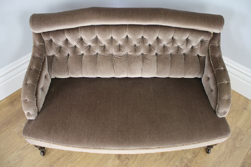 fig 5. Victorian Shoolbred & Co. Rosewood Two Seat Upholstered Couch (Circa 1860 - 1890)