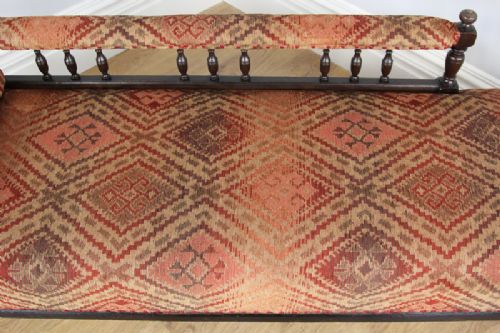 fig 3. Edwardian Metamorphic Rail-back Beech Chaise Longue Bed (Circa 1901 - 1910)