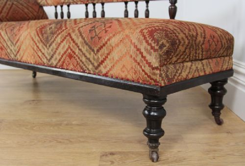 fig 4. Edwardian Metamorphic Rail-back Beech Chaise Longue Bed (Circa 1901 - 1910)