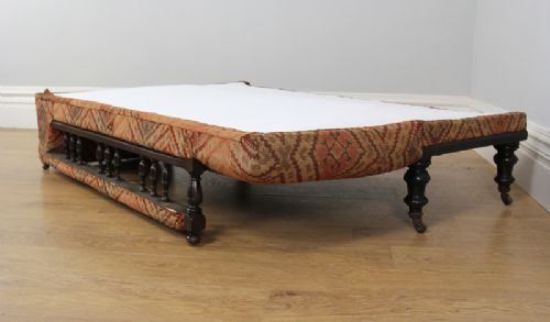 fig 8. Edwardian Metamorphic Rail-back Beech Chaise Longue Bed (Circa 1901 - 1910)