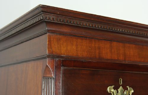 fig 4. English George III Mahogany Chippendale Influenced Chest on Chest (Circa 1780 - 1820)