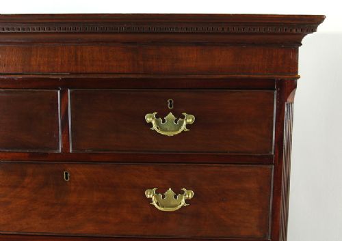 fig 5. English George III Mahogany Chippendale Influenced Chest on Chest (Circa 1780 - 1820)