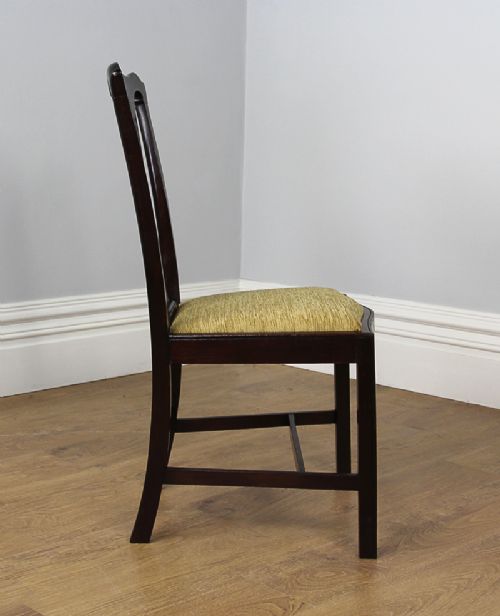 fig 6. 10 Edwardian Mahogany Chippendale Style Dining Chairs (Circa 1901 - 1910)