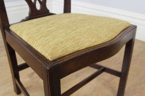 fig 9. 10 Edwardian Mahogany Chippendale Style Dining Chairs (Circa 1901 - 1910)