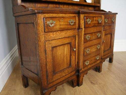 fig 6. Anglesey Breakfront George III Oak Dresser Base & Rack (Circa 1790 - 1820)