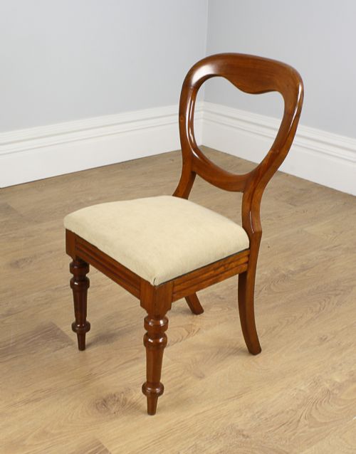 fig 8. 10 Victorian Mahogany Balloon Back Dining Chairs (Circa 1860 - 1880)