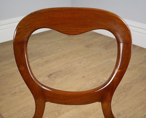 fig 9. 10 Victorian Mahogany Balloon Back Dining Chairs (Circa 1860 - 1880)