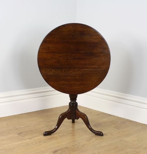 George III Oak English Tilt Top Tripod Table (Circa 1760 - 1780)