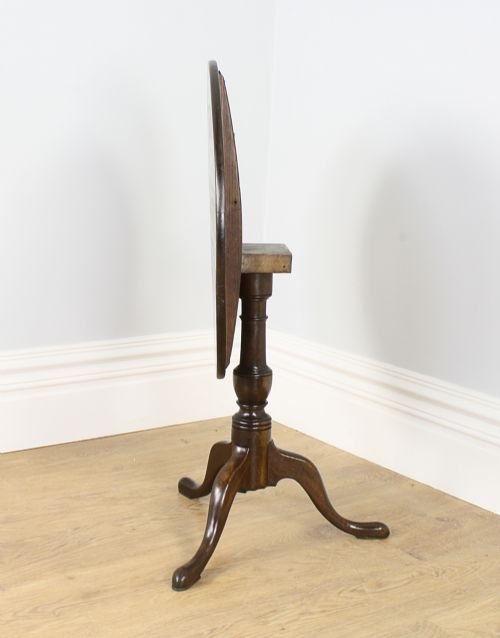 fig 2. George III Oak English Tilt Top Tripod Table (Circa 1760 - 1780)
