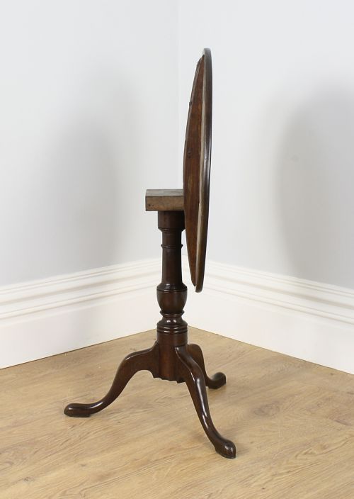 fig 3. George III Oak English Tilt Top Tripod Table (Circa 1760 - 1780)
