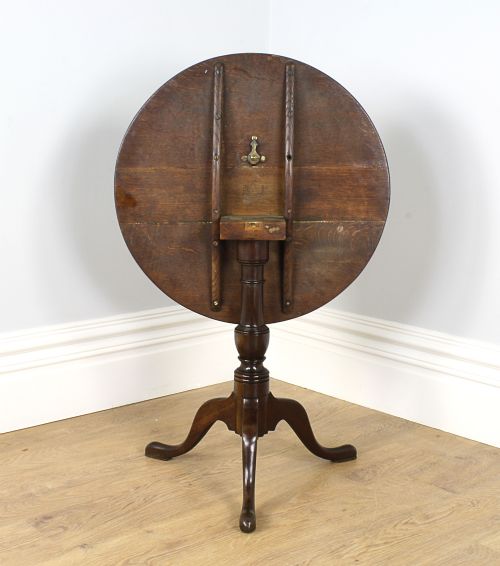 fig 4. George III Oak English Tilt Top Tripod Table (Circa 1760 - 1780)
