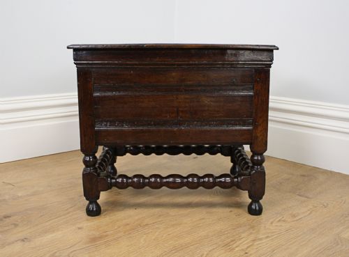 fig 2. Rare Charles II Oak Close Box Stool (Circa 1660)