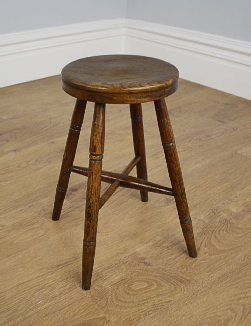 Victorian Elm & Ash Farmhouse Kitchen Stool (Circa 1860 - 1880)