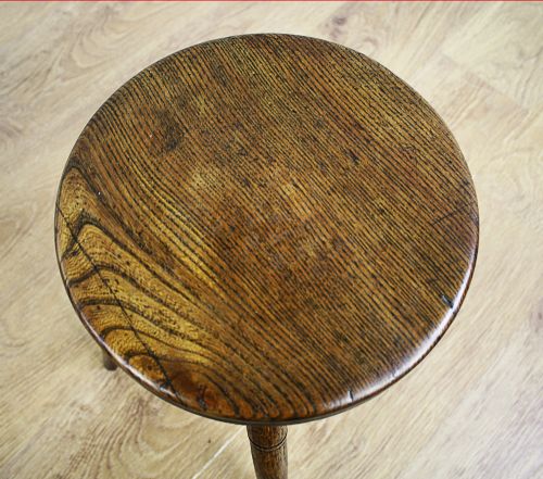 fig 1. Victorian Elm & Ash Farmhouse Kitchen Stool (Circa 1860 - 1880)