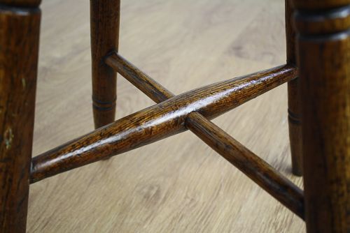fig 5. Victorian Elm & Ash Farmhouse Kitchen Stool (Circa 1860 - 1880)
