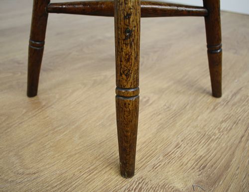 fig 6. Victorian Elm & Ash Farmhouse Kitchen Stool (Circa 1860 - 1880)