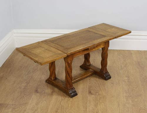 Oak Extending Rectangular Rustic Coffee Table (Circa 1920)