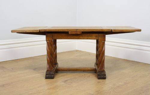 fig 1. Oak Extending Rectangular Rustic Coffee Table (Circa 1920)