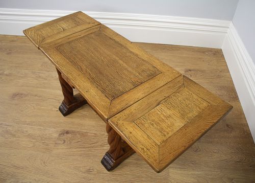 fig 2. Oak Extending Rectangular Rustic Coffee Table (Circa 1920)