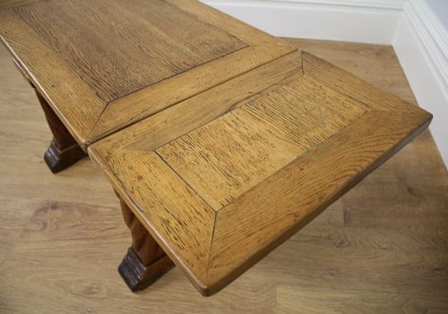 fig 3. Oak Extending Rectangular Rustic Coffee Table (Circa 1920)
