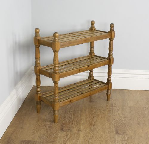 Open Pine Shoe / Laundry / Bookshelf Rack (Circa 1920)