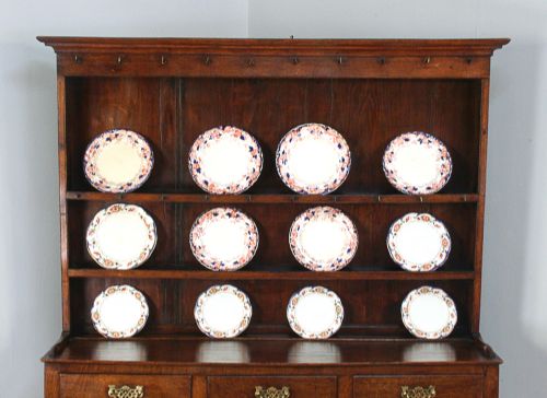 fig 2. Welsh George III Oak Pot Board Dresser Base & Rack (Circa 1780)