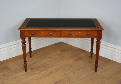 fig 1. Victorian Mahogany 4ft Leather Writing Table (Circa 1860 - 1880)