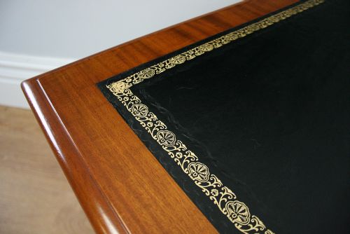 fig 4. Victorian Mahogany 4ft Leather Writing Table (Circa 1860 - 1880)