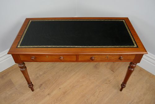 fig 5. Victorian Mahogany 4ft Leather Writing Table (Circa 1860 - 1880)
