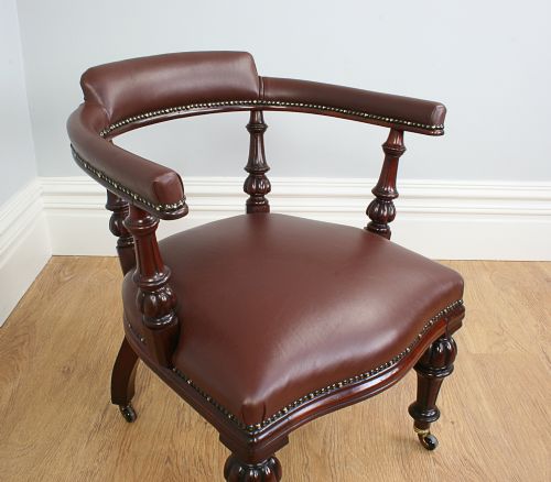 fig 2. William IV Mahogany Leather Office Armchair (Circa 1840)