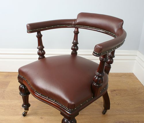 fig 3. William IV Mahogany Leather Office Armchair (Circa 1840)