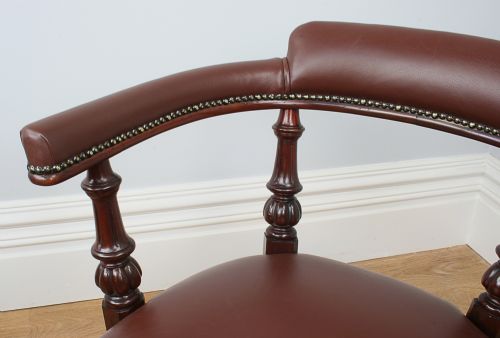 fig 5. William IV Mahogany Leather Office Armchair (Circa 1840)