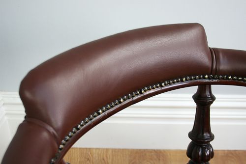 fig 6. William IV Mahogany Leather Office Armchair (Circa 1840)