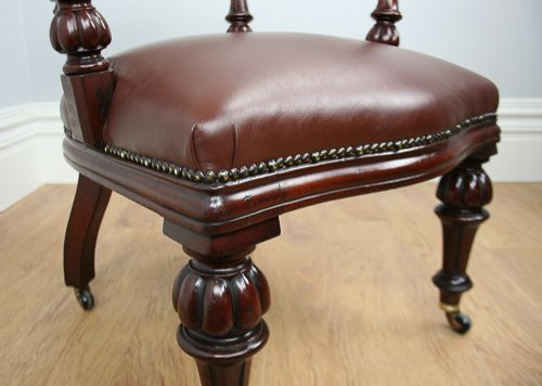 fig 8. William IV Mahogany Leather Office Armchair (Circa 1840)