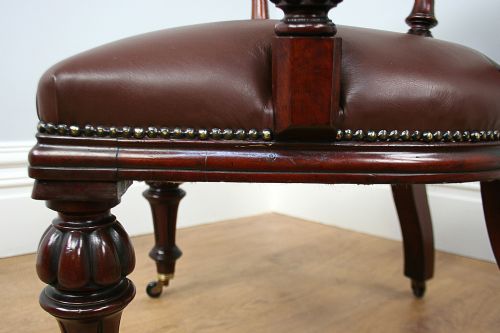 fig 9. William IV Mahogany Leather Office Armchair (Circa 1840)