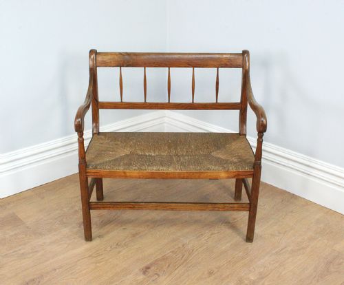 fig 1. French Cherry Provincial Rush Seated Couch (Circa 1880)