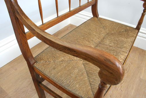 fig 7. French Cherry Provincial Rush Seated Couch (Circa 1880)