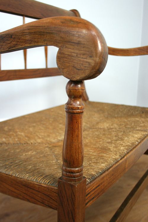 fig 8. French Cherry Provincial Rush Seated Couch (Circa 1880)