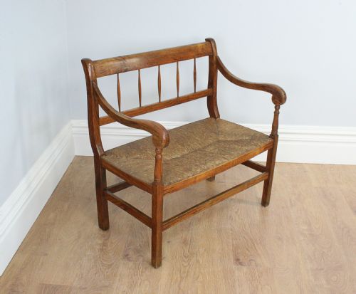fig 2. French Cherry Provincial Rush Seated Couch (Circa 1880)