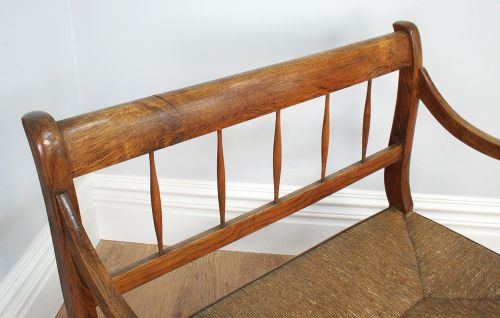 fig 3. French Cherry Provincial Rush Seated Couch (Circa 1880)