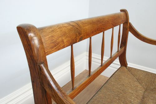 fig 5. French Cherry Provincial Rush Seated Couch (Circa 1880)