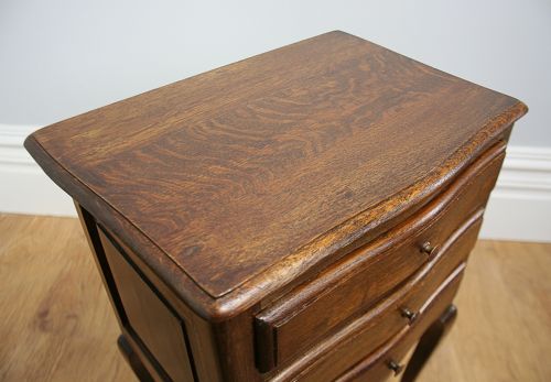 fig 5. Pair of French Louis XV1 Revival Chestnut Bedside Cabinets (Circa 1920)