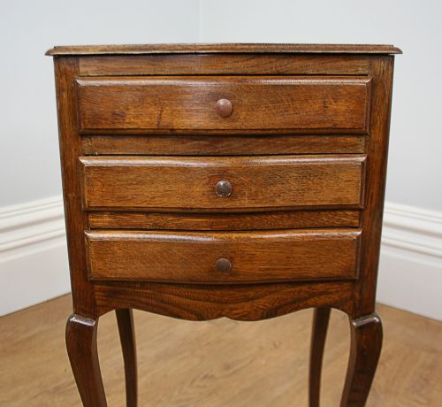 fig 6. Pair of French Louis XV1 Revival Chestnut Bedside Cabinets (Circa 1920)
