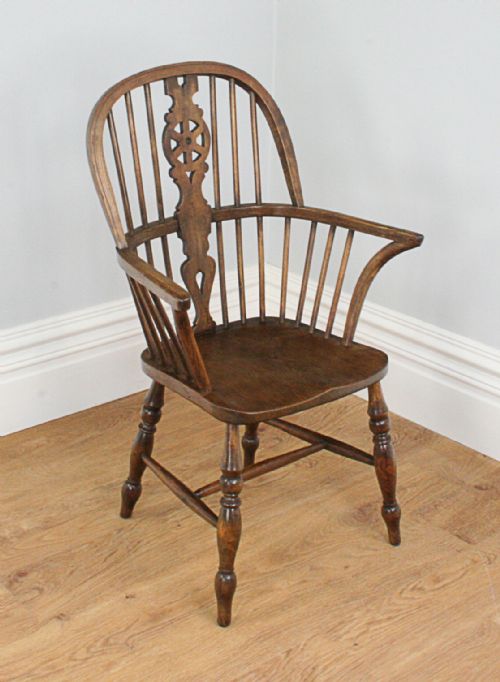 Ash & Elm High Back Windsor Armchair (Circa 1840)