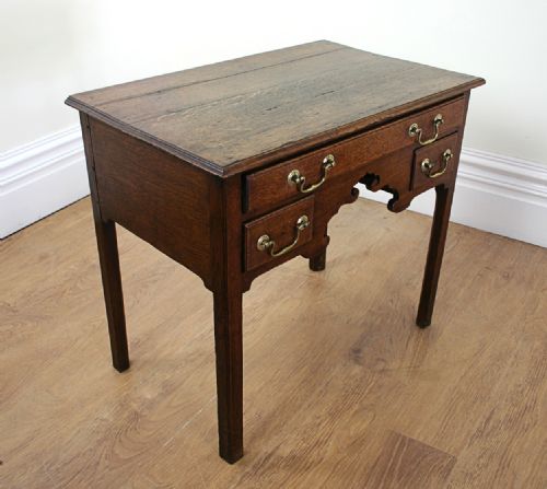 English 2ft 8” George II Oak Lowboy / Writing / Side Table (Circa 1740 - 1760)