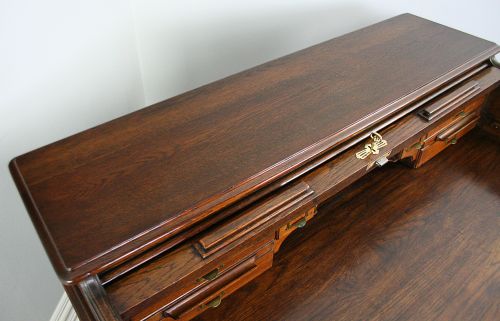 fig 2. 4ft 2” Victorian Oak Roll Top Pedestal Desk (Circa 1880 - 1900)