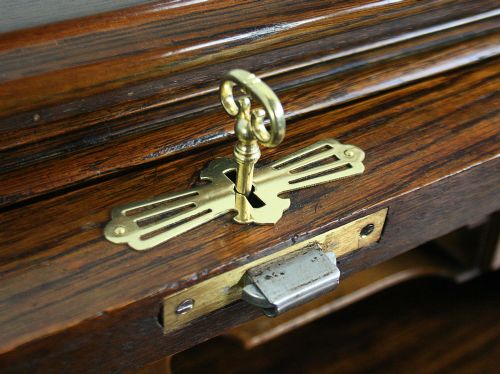 fig 3. 4ft 2” Victorian Oak Roll Top Pedestal Desk (Circa 1880 - 1900)