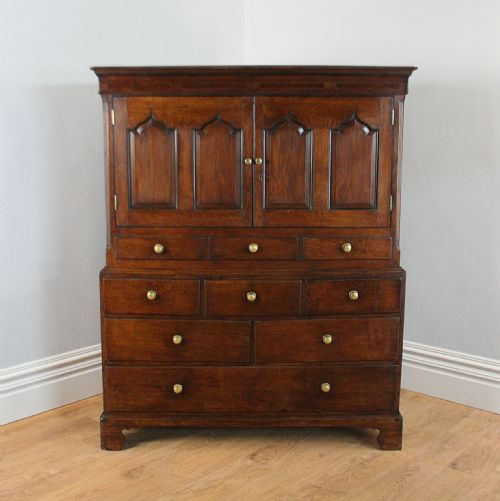 George III Welsh Housekeepers Oak Food Cupboard (Circa 1780 - 1810)
